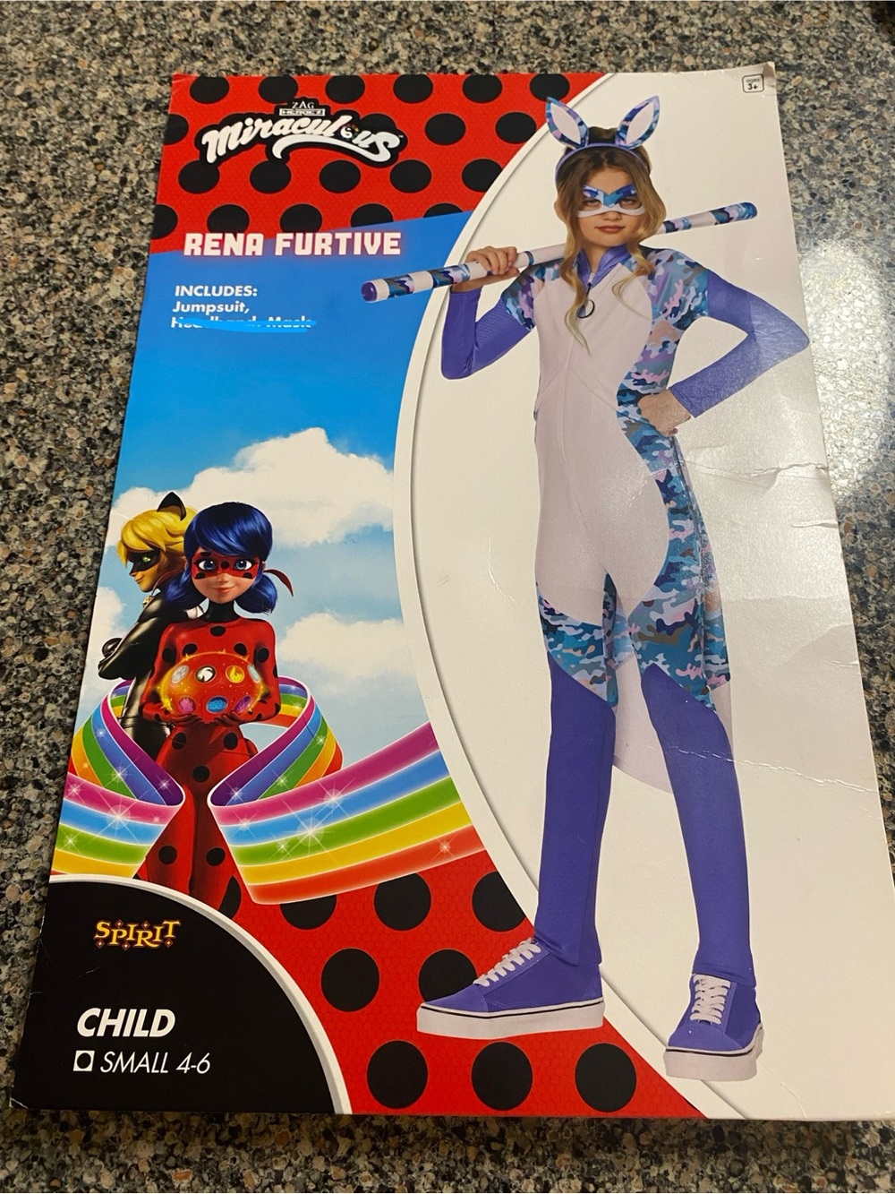 Rena Furtive Miraculous Purple Camo Kids Jumpsuit Costume